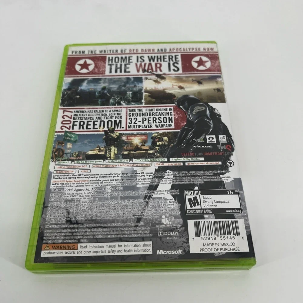 Home Front Microsoft Xbox 360 Game CIB